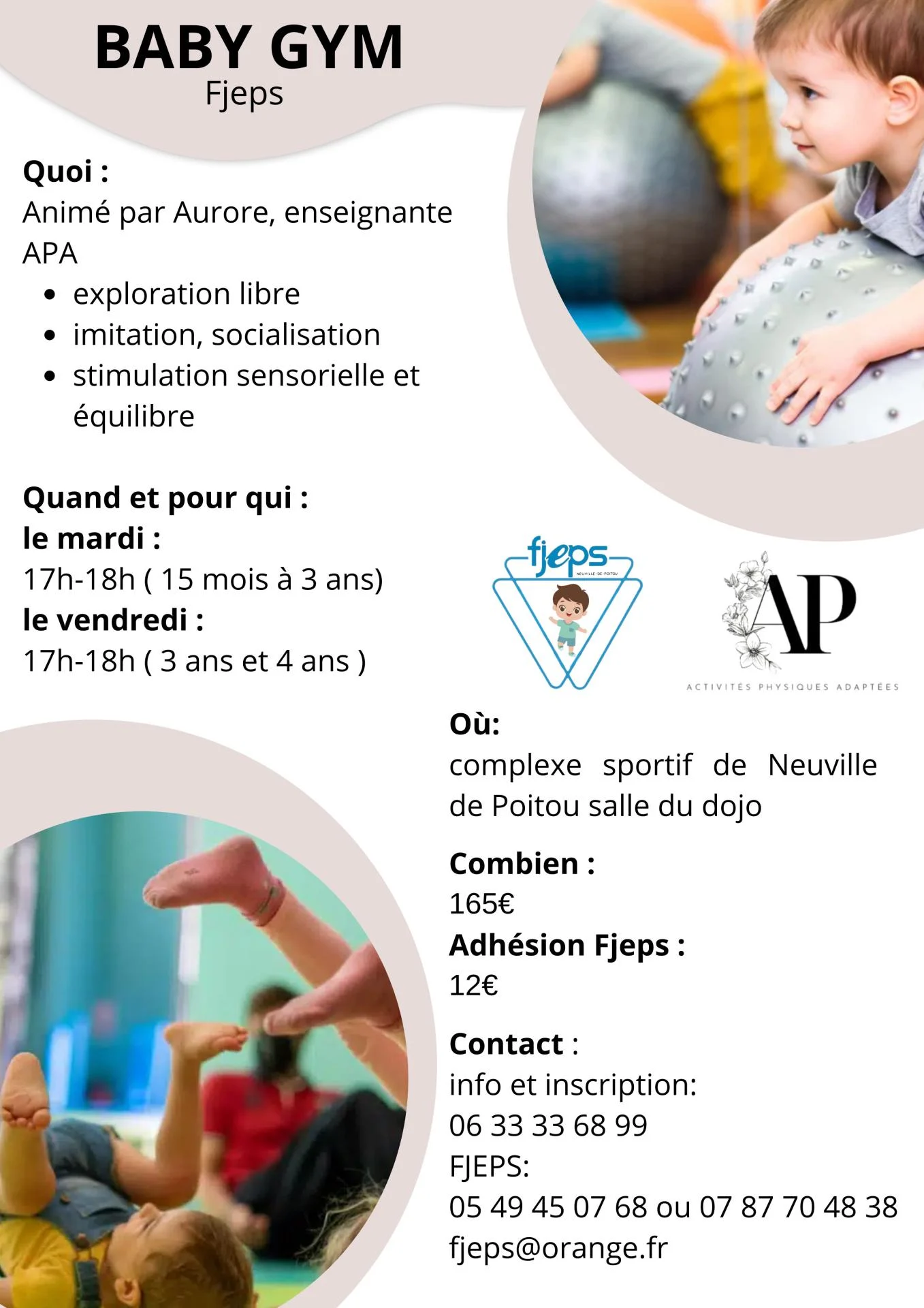 Affiche rentree babygym