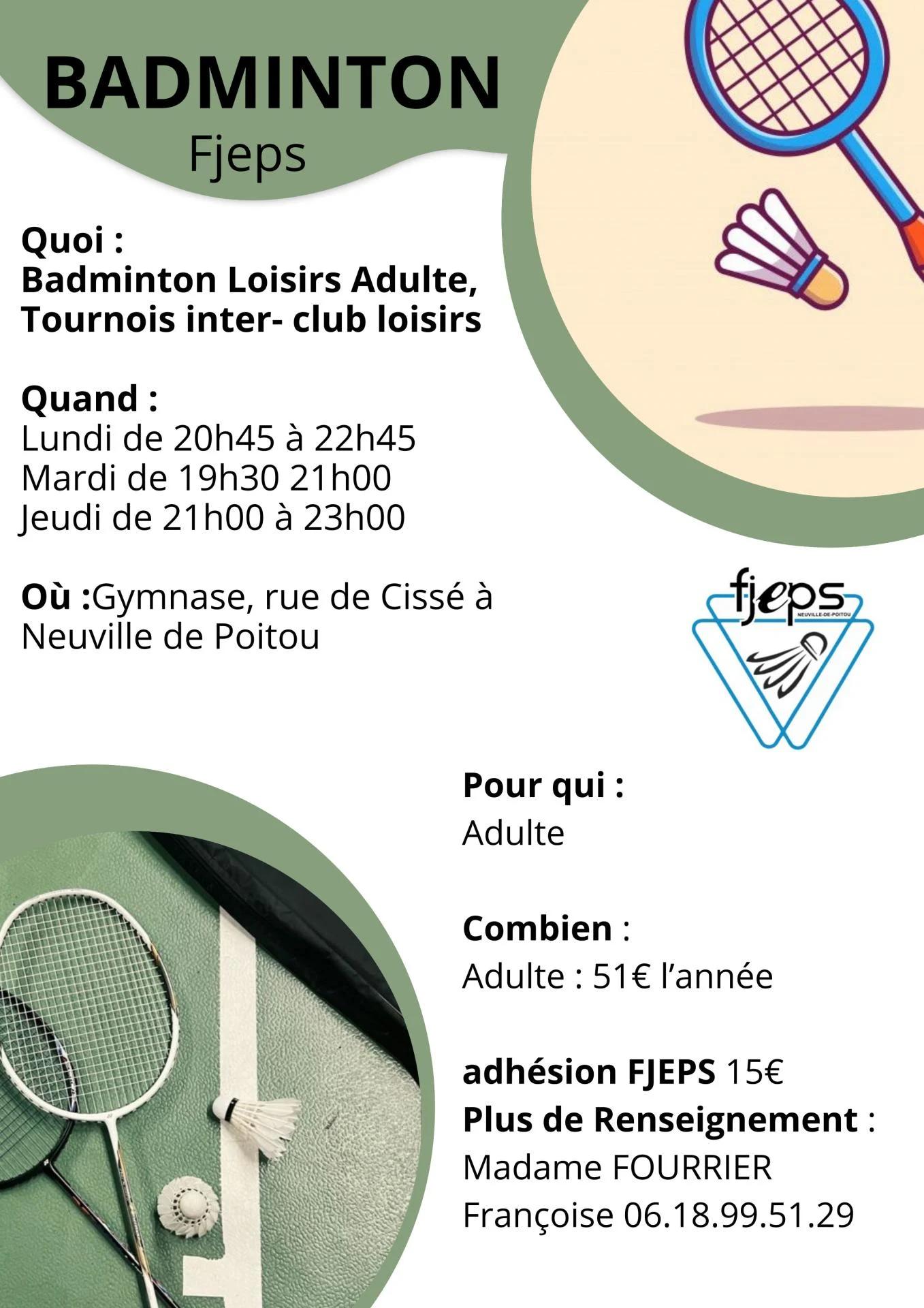 Affiche rentree bad