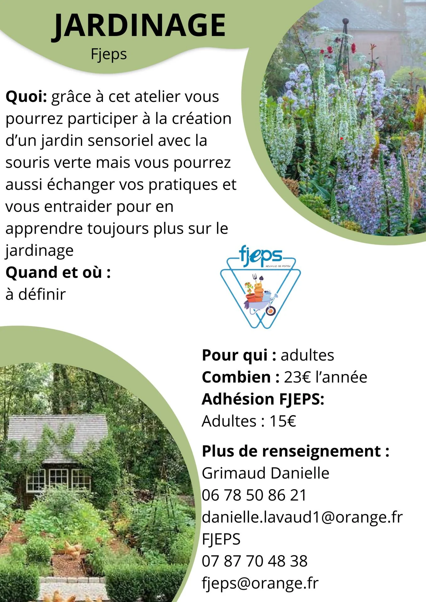 Affiche rentree jardinage