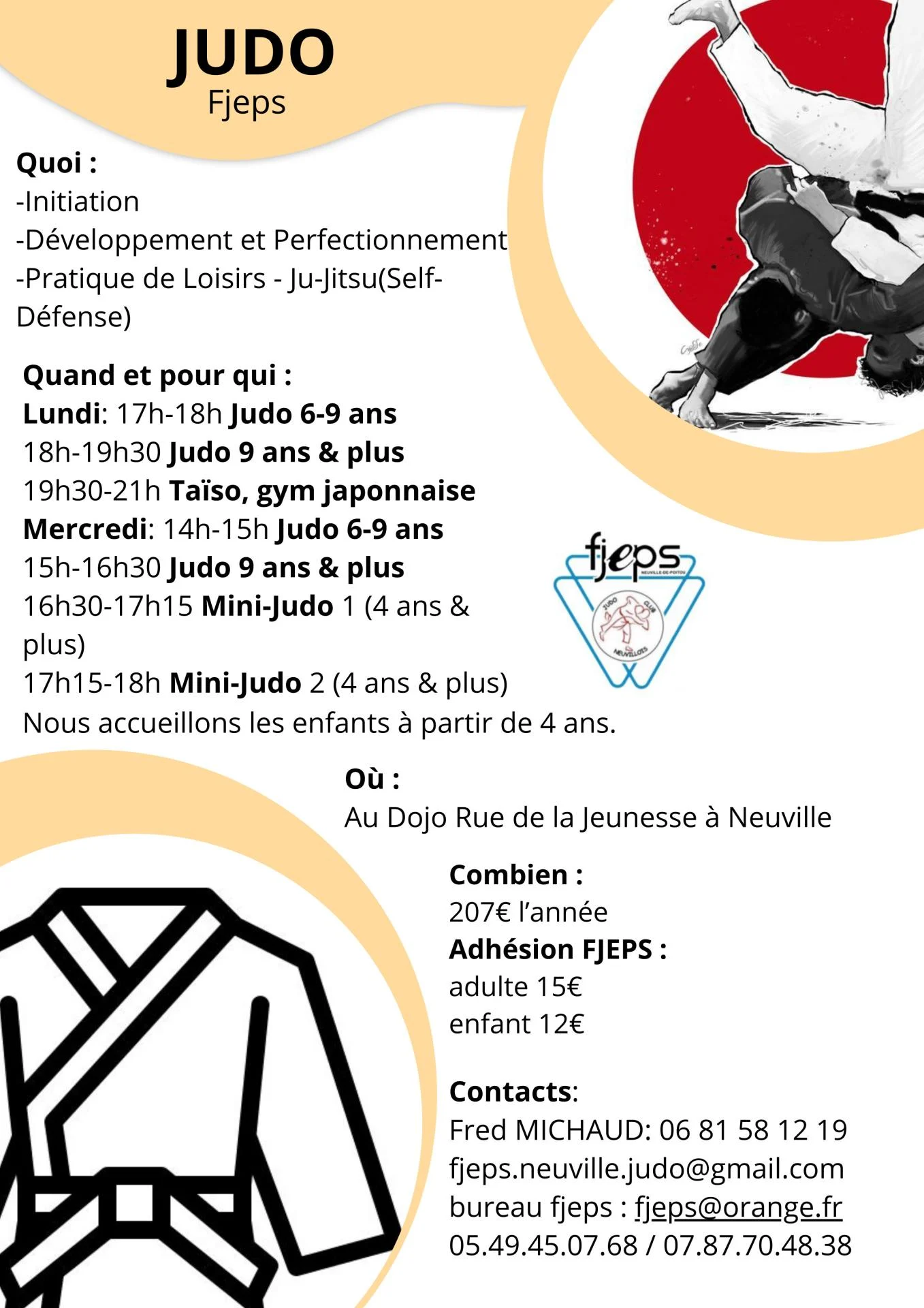 Affiche rentree judo