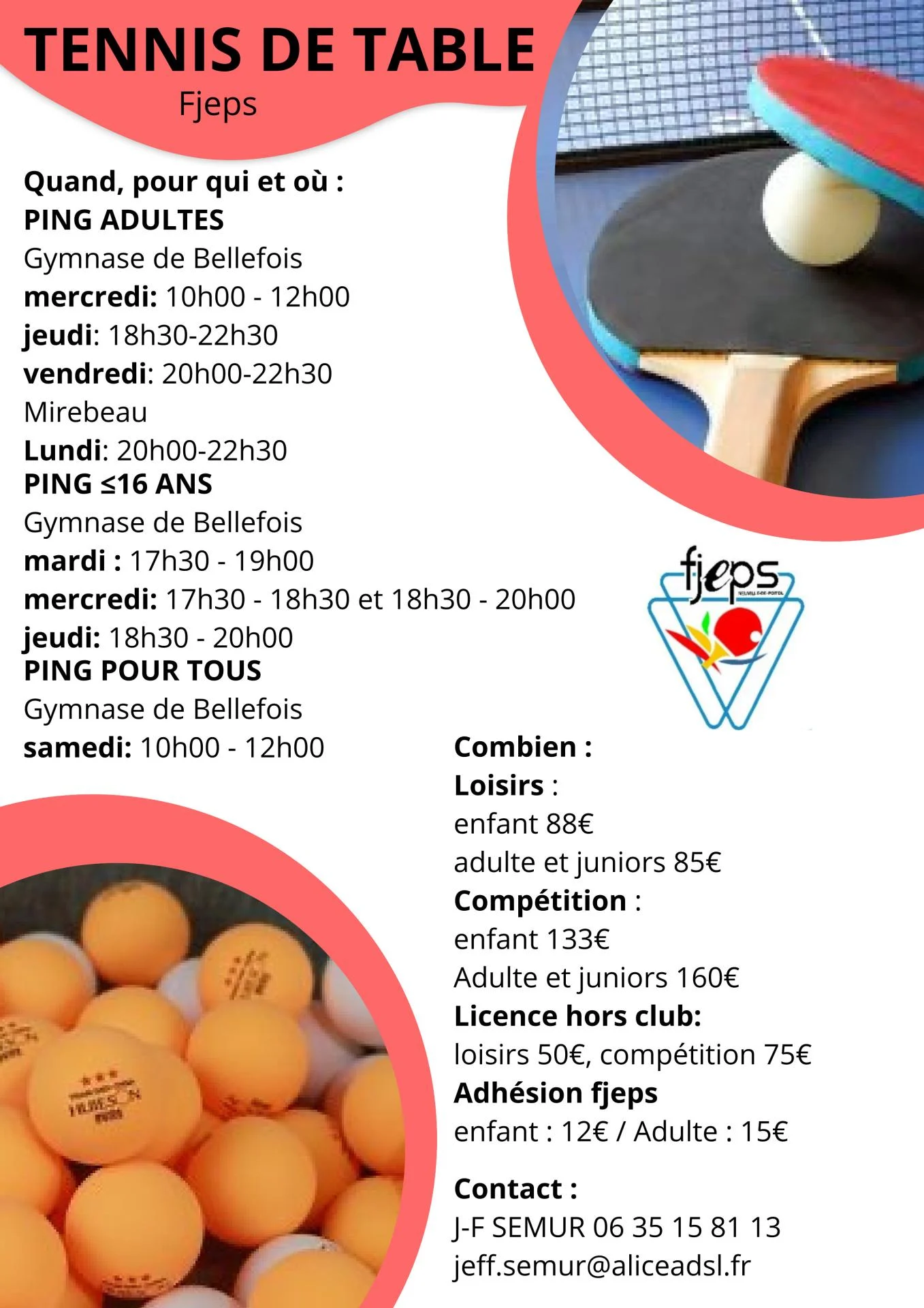 Affiche tennis de table