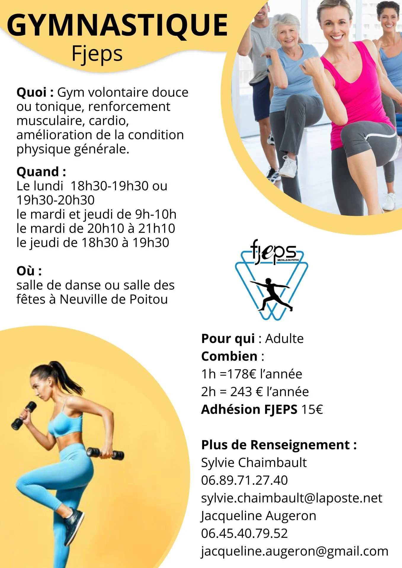 Affichette rentree gymnastique